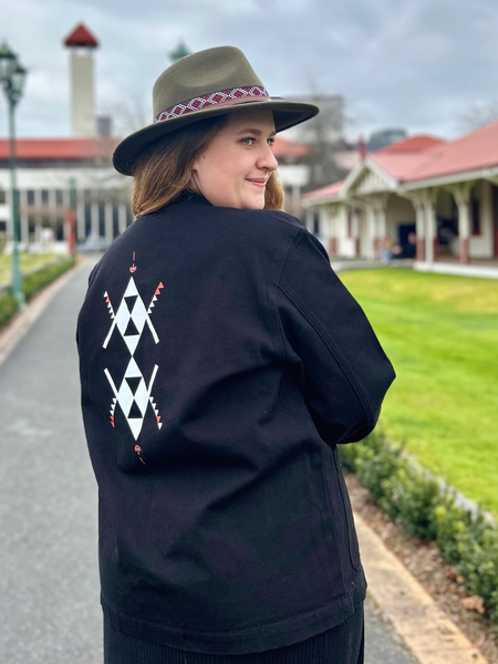 Rangitāmiro Print Jacket - Black