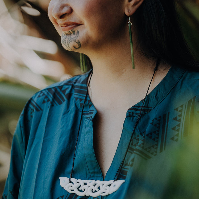Bone Double Manaia Pendant