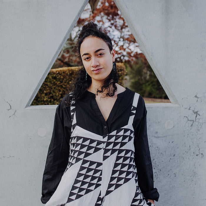 Niho Taniwha Jumpsuit - White & Black