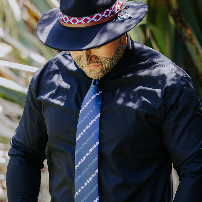Navy Kowhaiwhai Necktie