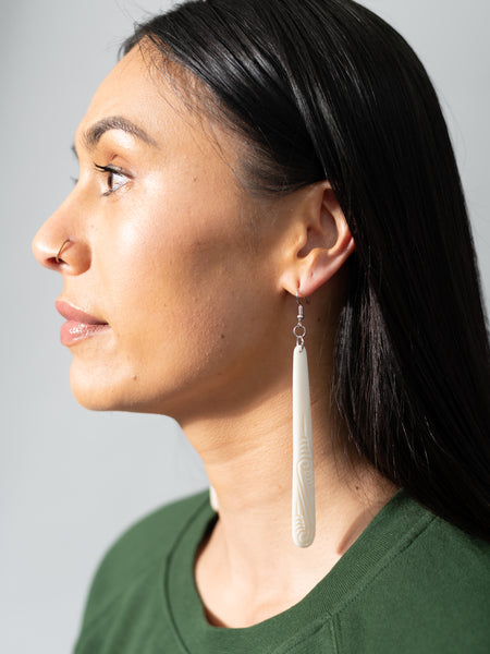 Ōmeka Bone Drop Earring - Long