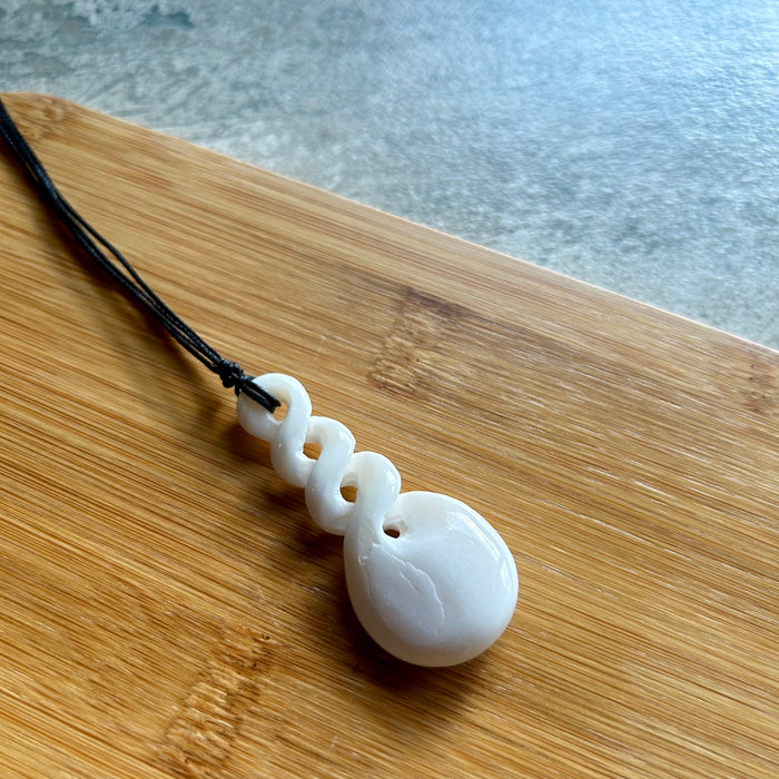 Bone Triple Twist Pendant
