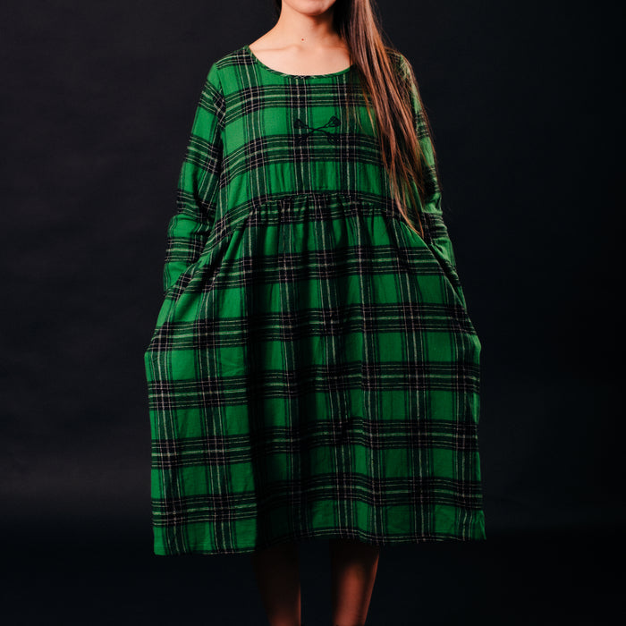 Tartan Pocket Dress - Emerald