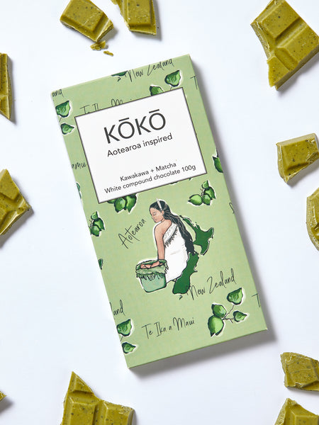 Kawakawa + Matcha White Chocolate