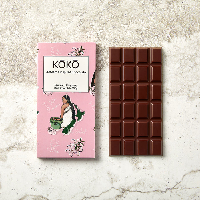 Manuka + Raspberry Dark Chocolate