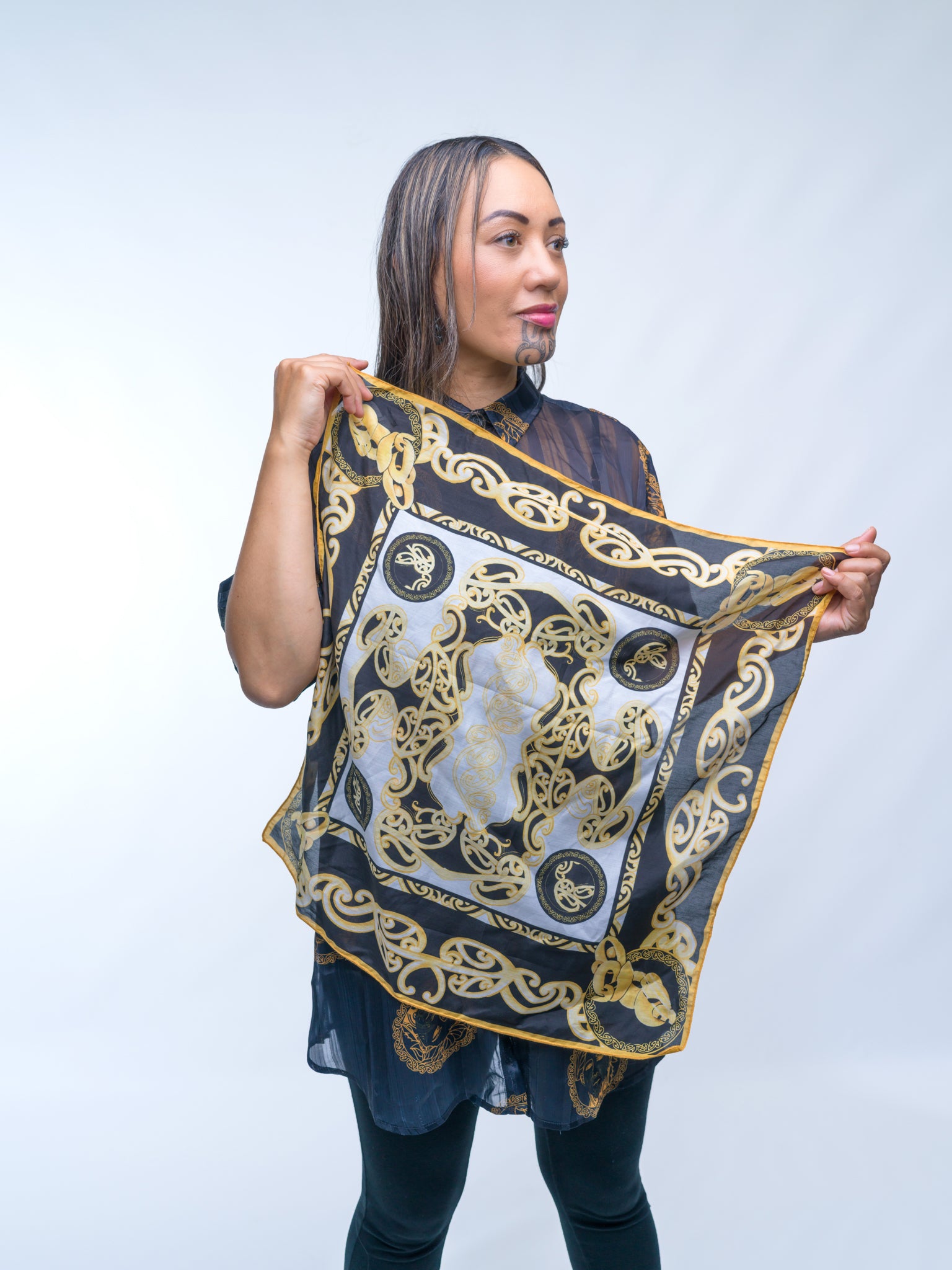 Koura Print Silk Scarf