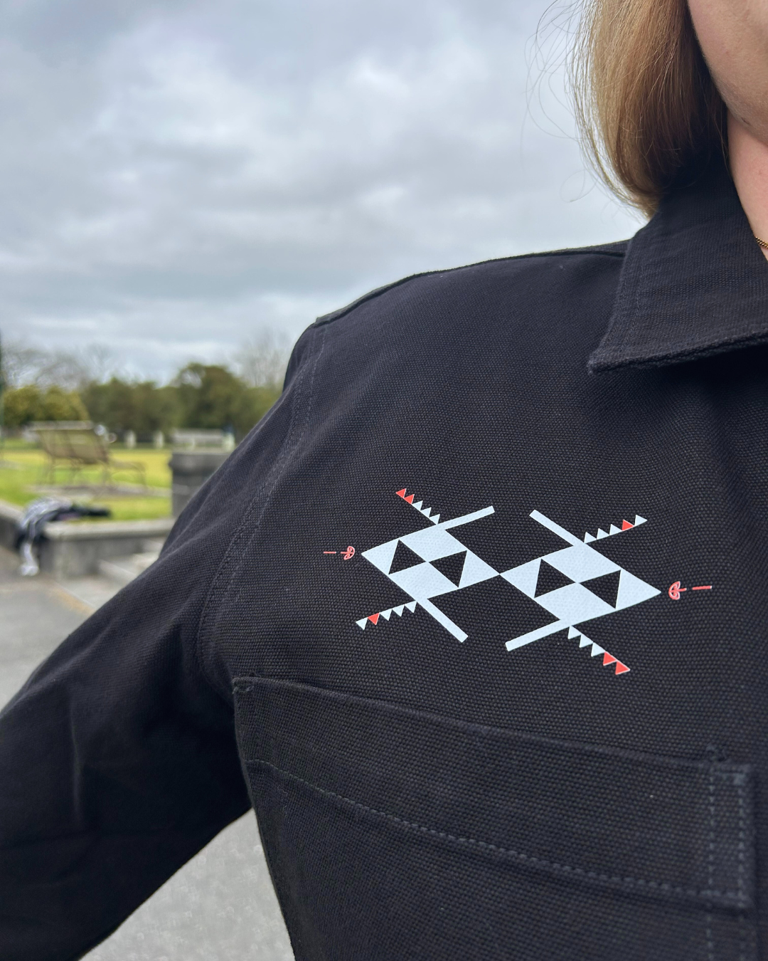 Rangitāmiro Print Jacket - Black