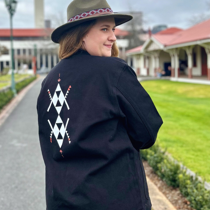 Rangitāmiro Print Jacket - Black