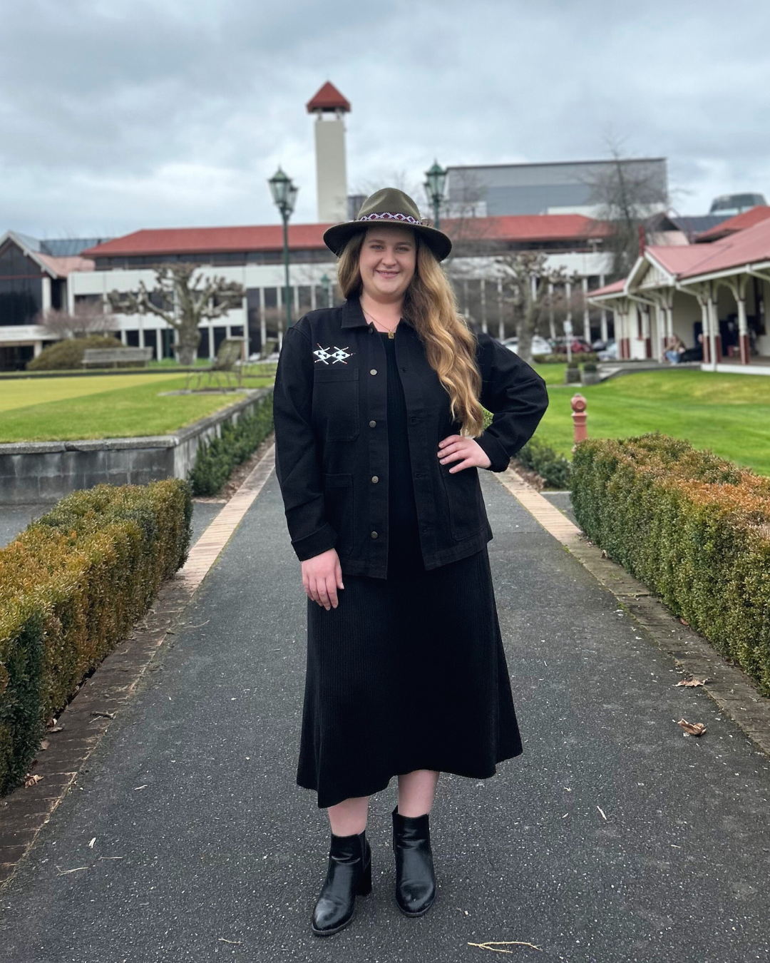 Rangitāmiro Print Jacket - Black