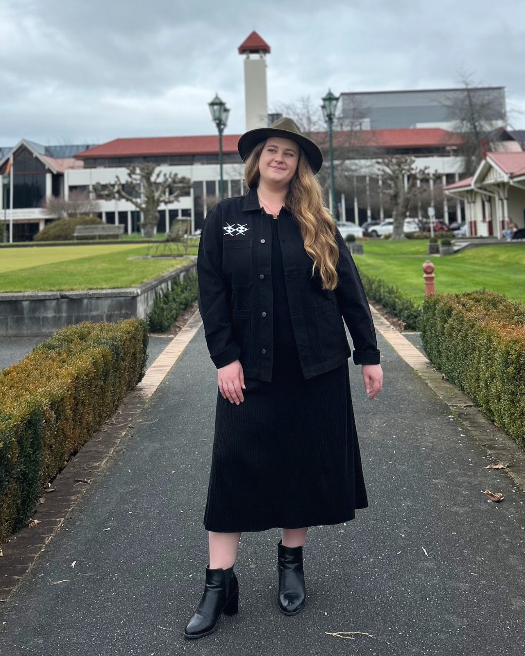 Rangitāmiro Print Jacket - Black