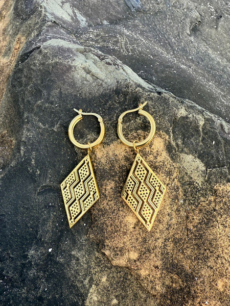18ct Gold Plated Taimana Earrings