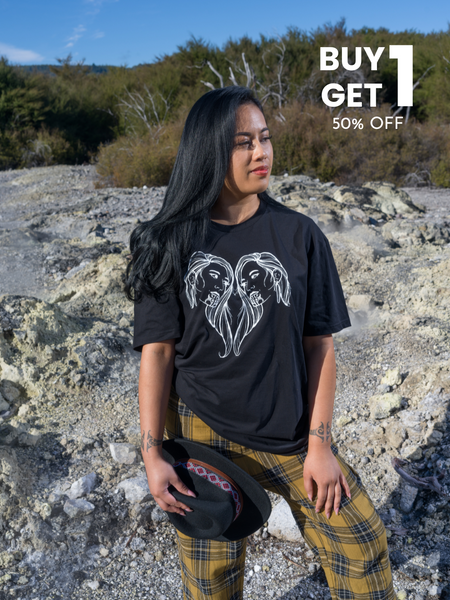 Arihia Print Tee - Black