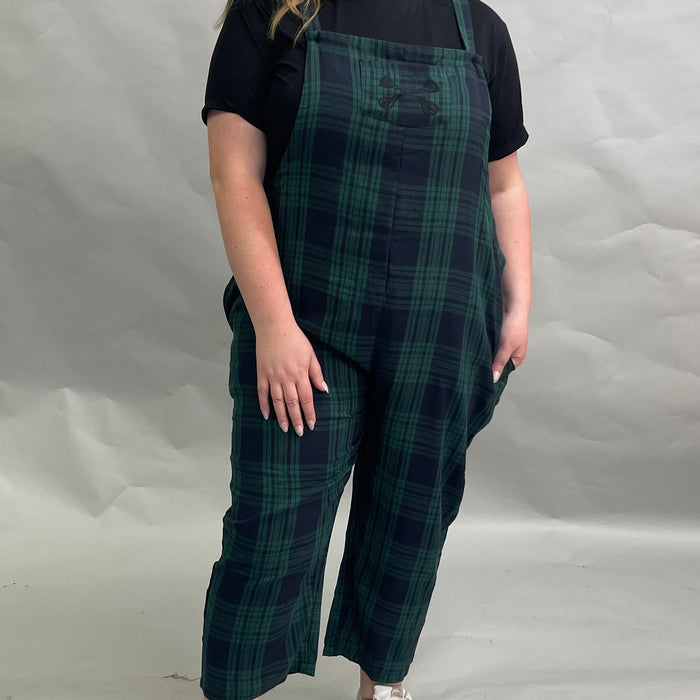 Tartan Overalls - Green & Blue