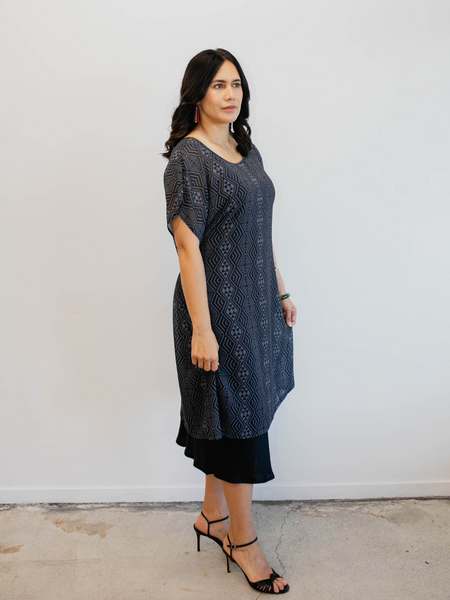 Patere Chiffon Dress - Dark Grey