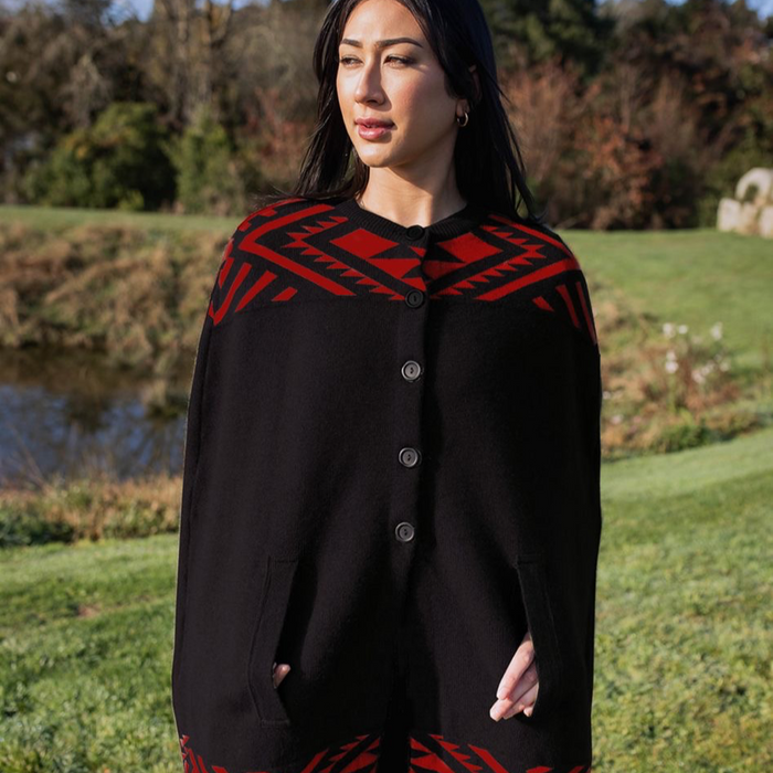 Patere Pango/Whero Koti (Black/Red Coat)