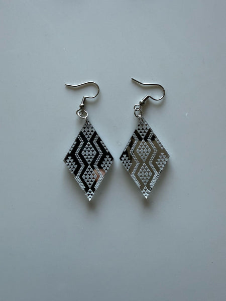 Silver Resin Taimana Earrings