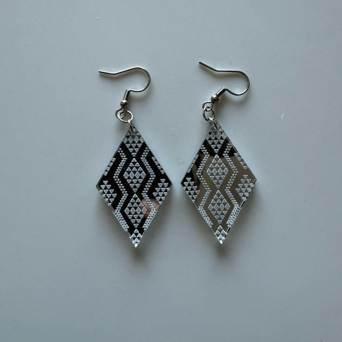 Silver Resin Taimana Earrings