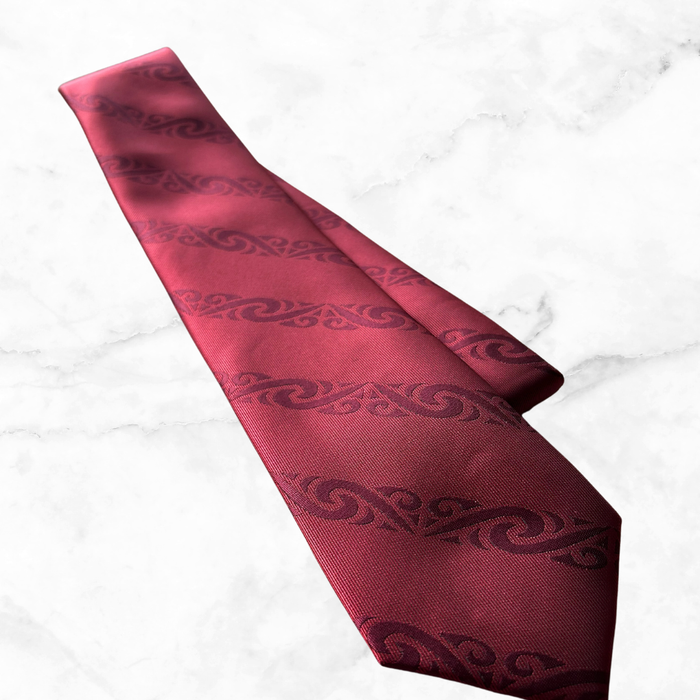 Maroon Kowhaiwahi Necktie