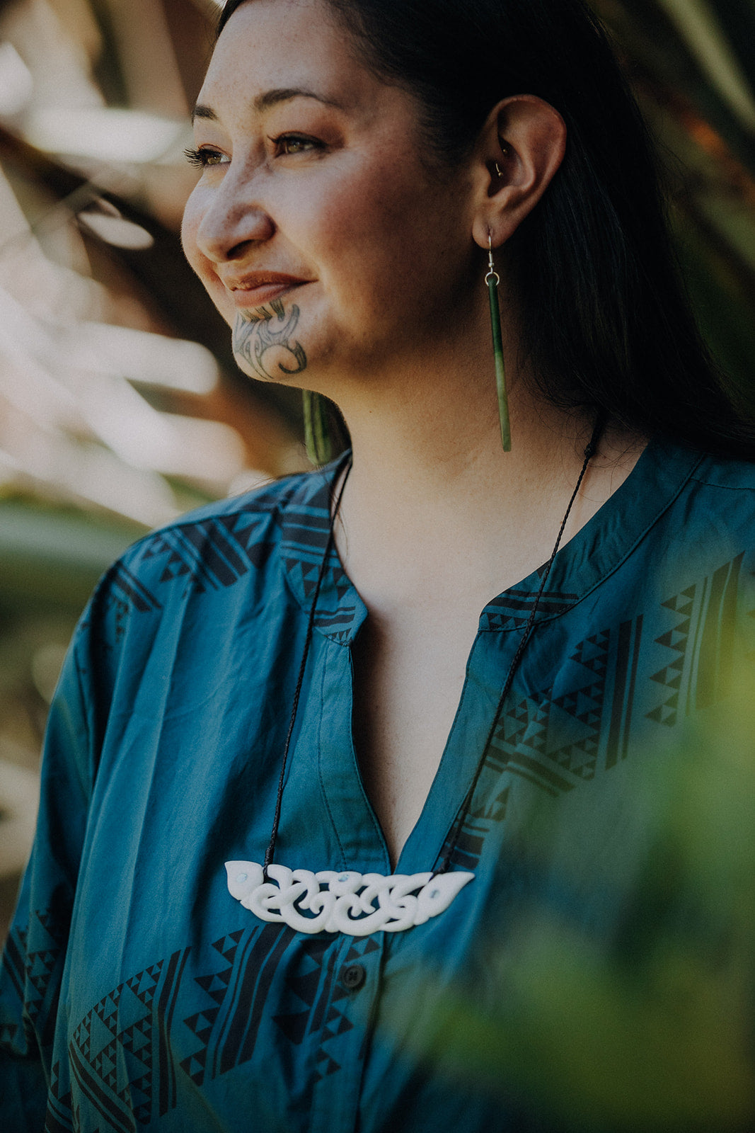 Bone Double Manaia Pendant