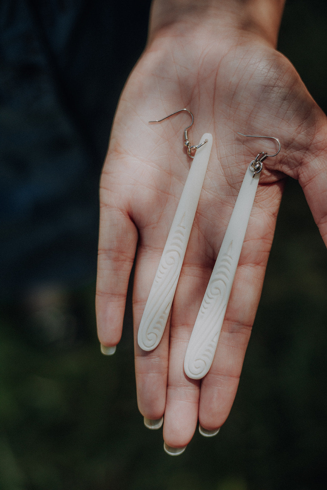 Bone Drop Earring - Long