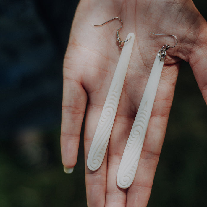 Bone Drop Earring - Long
