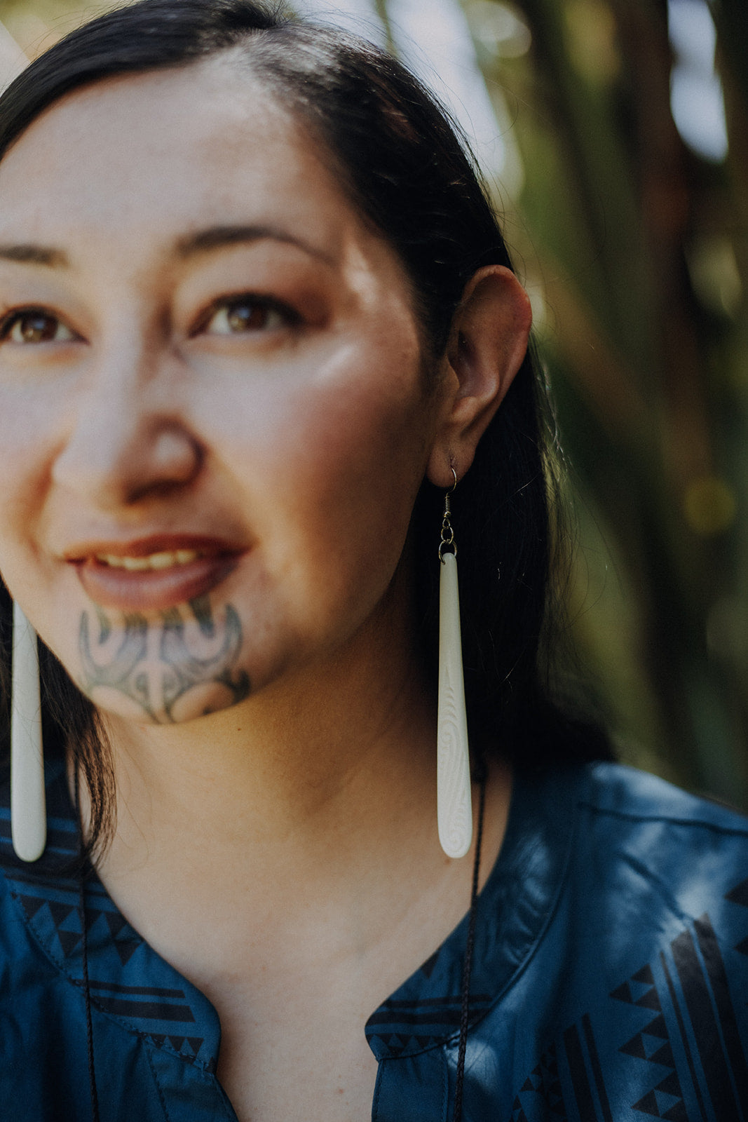 Bone Drop Earring - Long