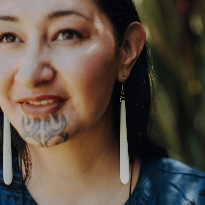 Bone Drop Earring - Long