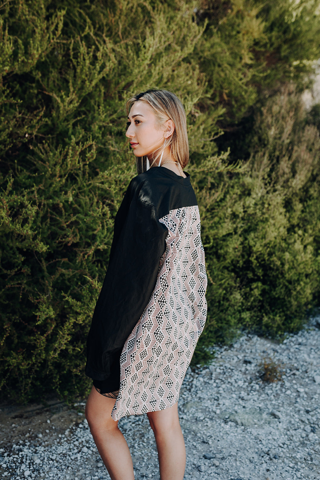 Pre Order Waharua Kōpito Cotton Button Shirt - Black