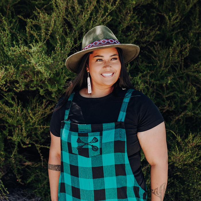 Tartan Overalls - Green & Black