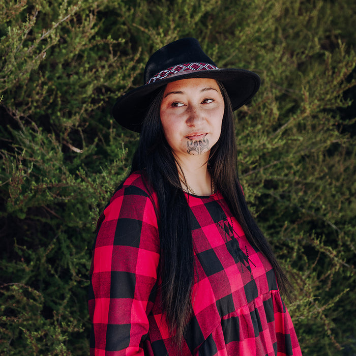 Rangitāmiro Tartan Dress - Red & Black