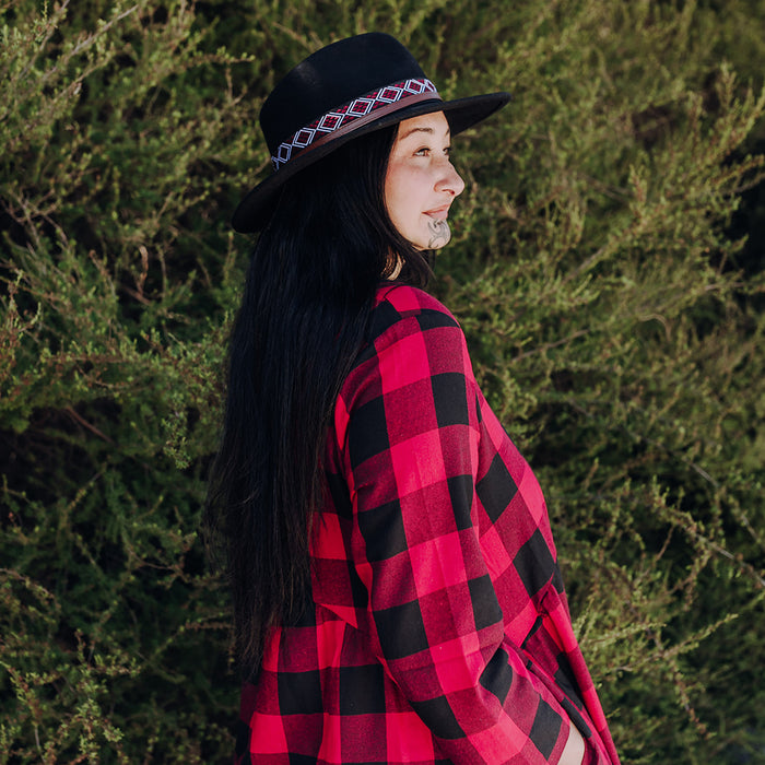 Rangitāmiro Tartan Dress - Red & Black