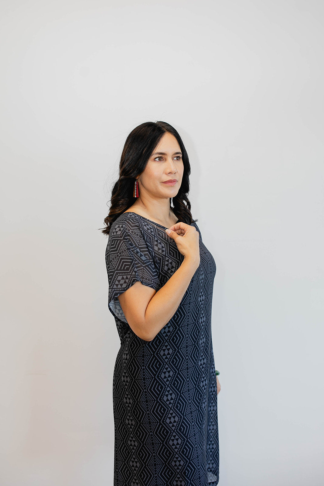 Pre Order Patere Chiffon Dress - Dark Grey