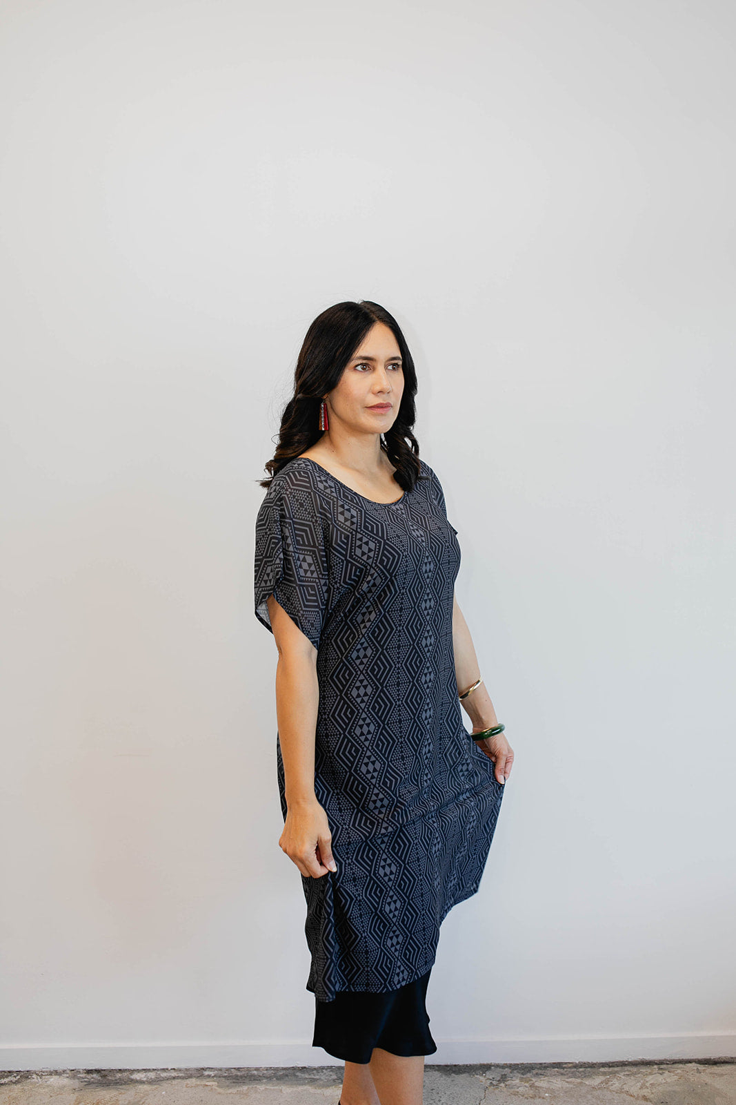 Pre Order Patere Chiffon Dress - Dark Grey