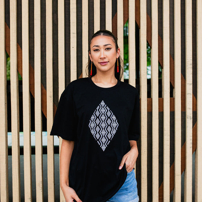 Taimana Print Tee - Black