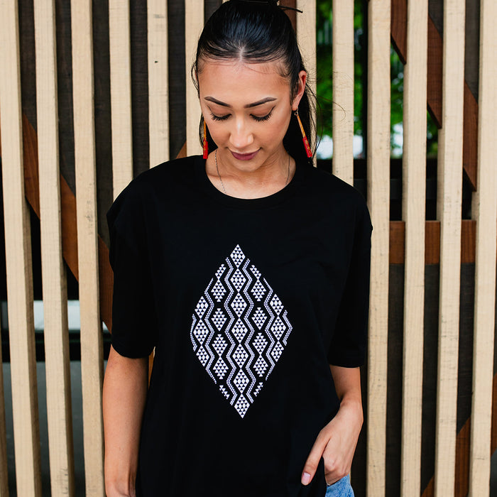 Taimana Print Tee - Black