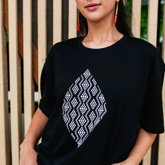 Taimana Print Tee - Black