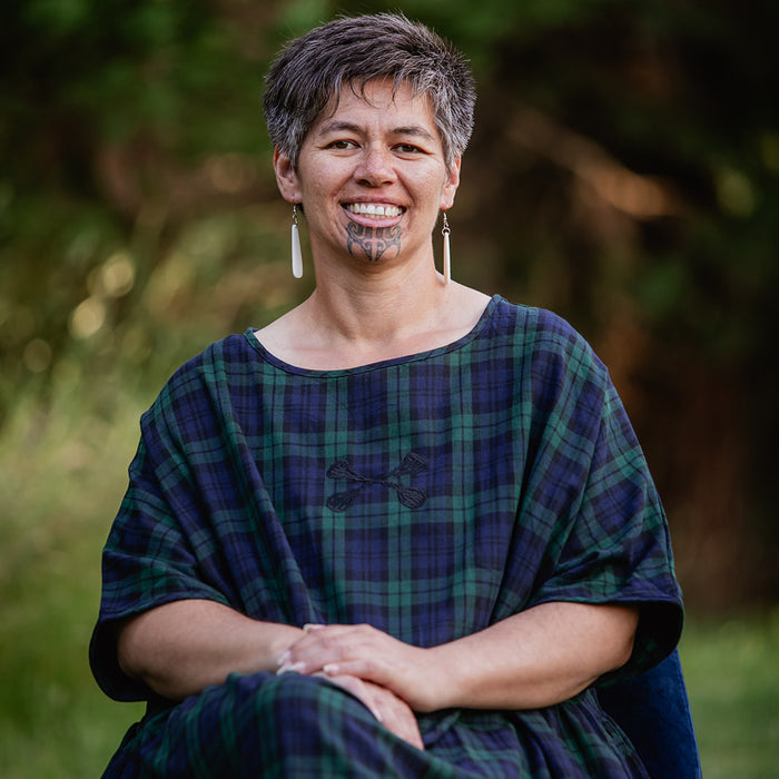 Tartan Short Sleeve Dress - Green