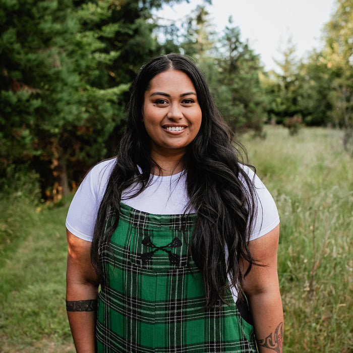 Pre Order Tartan Overalls - Emerald