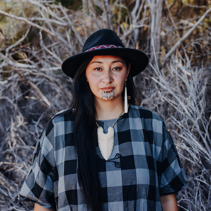 Tartan Short Sleeve Dress - Grey & Black