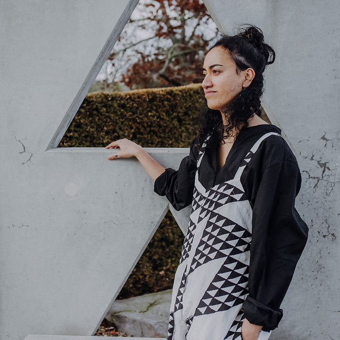 Niho Taniwha Jumpsuit - White & Black