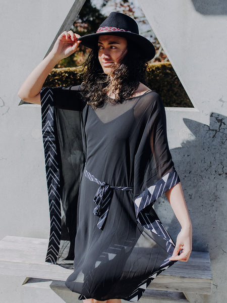 Tukemata Kaftan - Blue & White Border