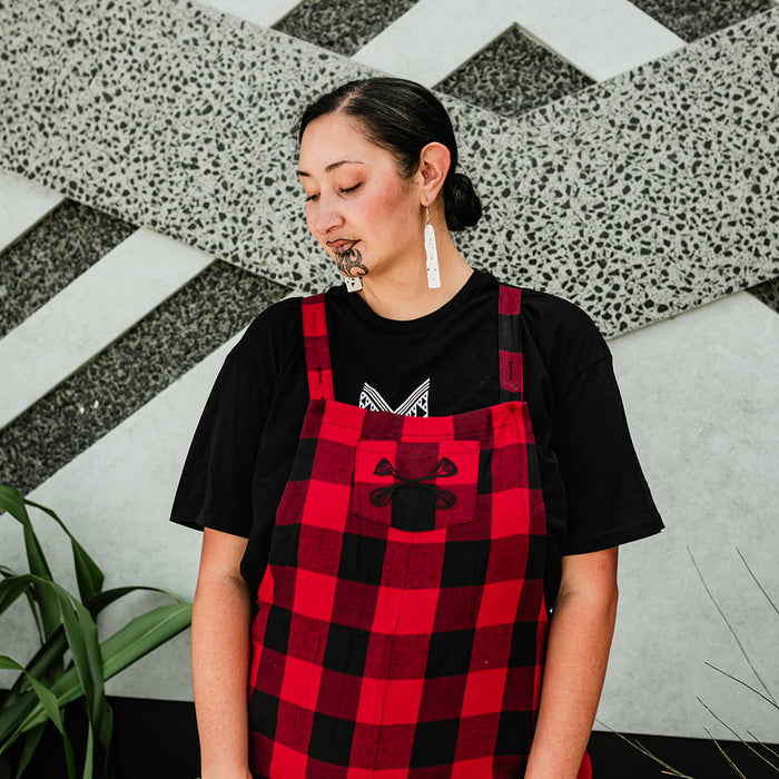 Tartan Overalls - Red & Black