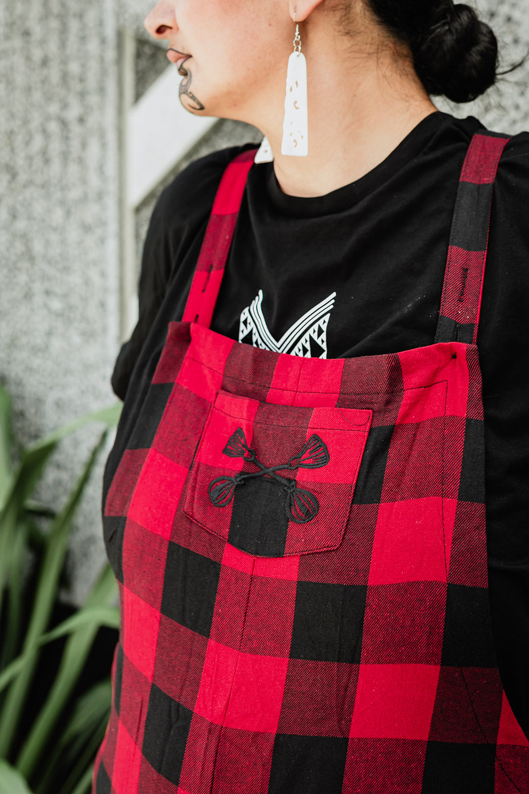 Pre Order Tartan Overalls - Red &amp; Black