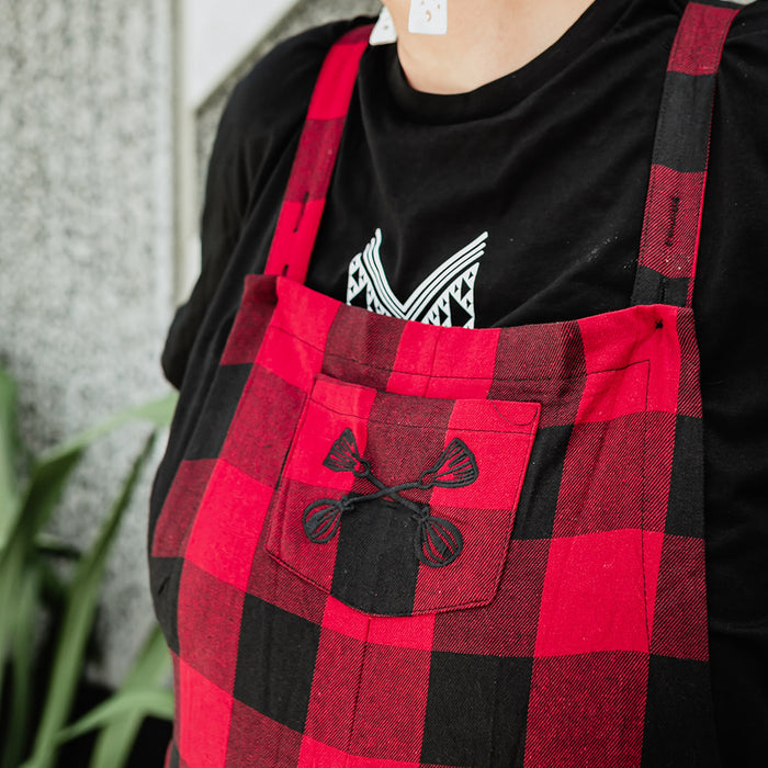 Tartan Overalls - Red & Black