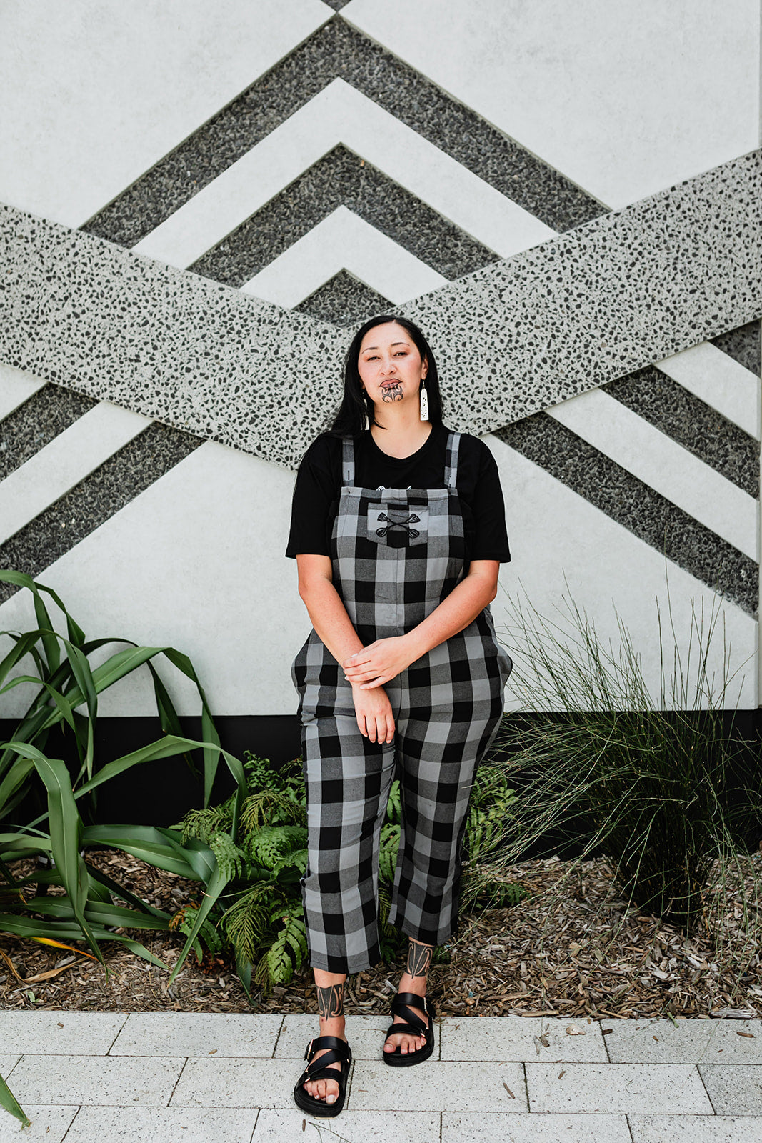 Tartan Overalls - Grey &amp; Black