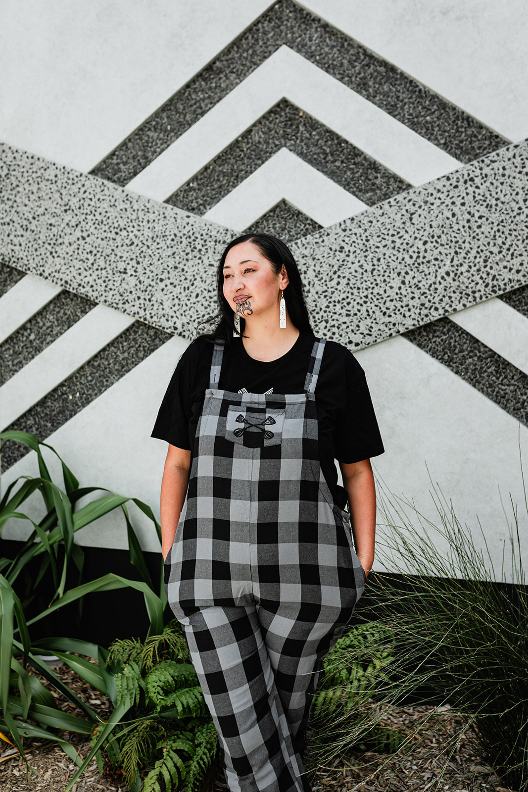 Tartan Overalls - Grey &amp; Black