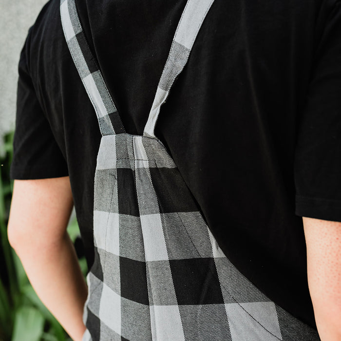 Tartan Overalls - Grey & Black