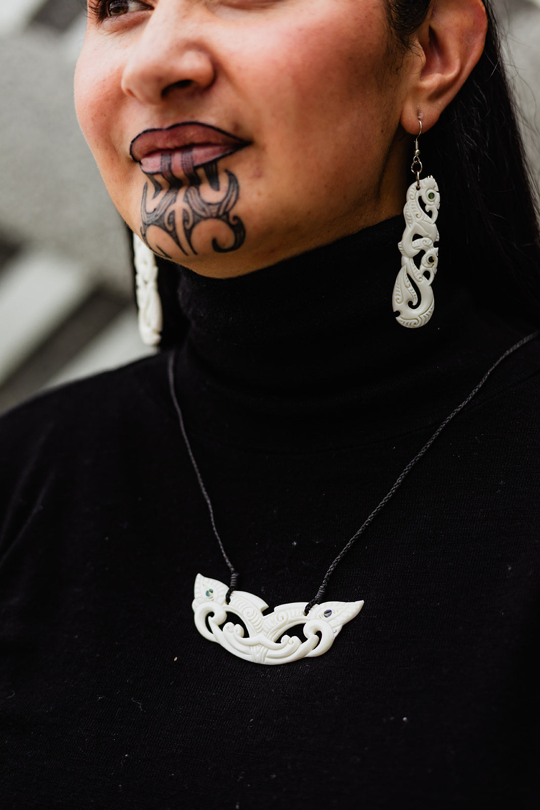 Bone Pekapeka Pendant