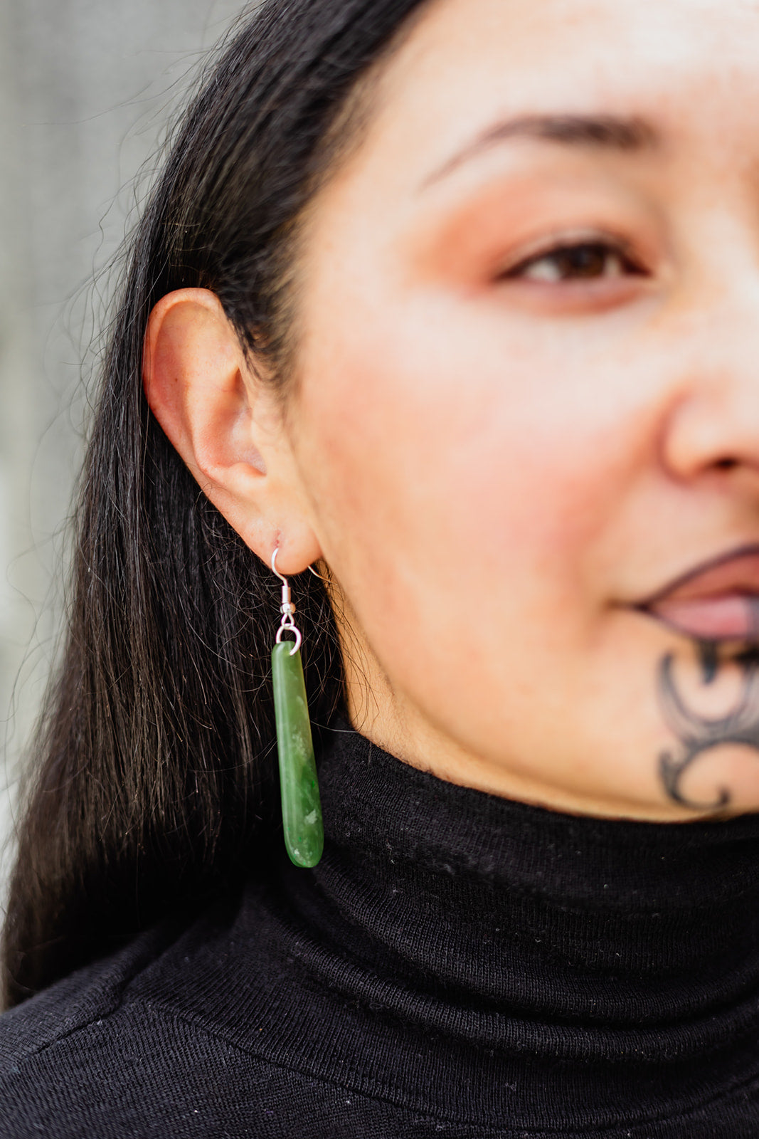 Greenstone Drop Earring - Small