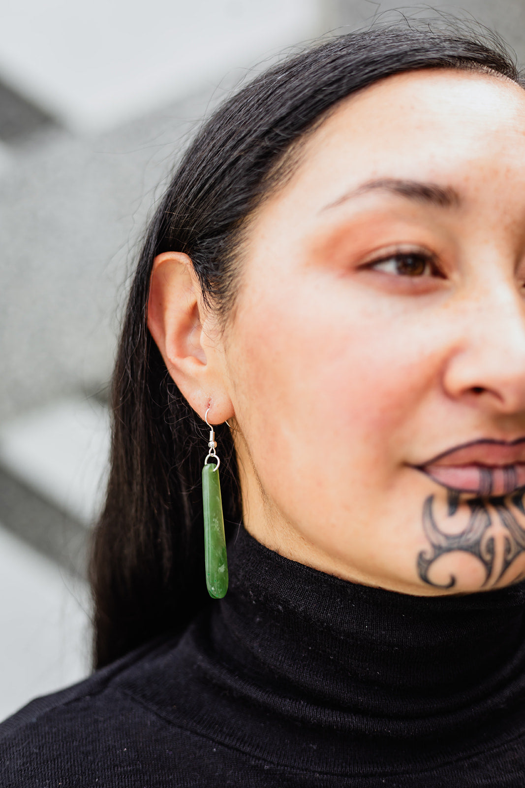 Greenstone Drop Earring - Small